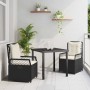 Conjunto de Comedor de Jardín 3 pcs Negro ratán sintético en Sillas de jardín | Comprar online en Foru.es