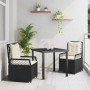 Conjunto de Comedor de Jardín 3 pcs Negro ratán sintético en Sillas de jardín | Comprar online en Foru.es
