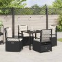 Conjunto de Comedor de Jardín 5 pcs Negro ratán sintético en Sillas de jardín | Comprar online en Foru.es