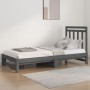 Sofá cama extraíble madera maciza de pino gris 2x(90x200) cm de vidaXL, Camas y somieres - Ref: Foro24-3108349, Precio: 187,6...