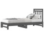 Sofá cama extraíble madera maciza de pino gris 2x(90x200) cm de vidaXL, Camas y somieres - Ref: Foro24-3108349, Precio: 187,6...