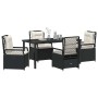 Conjunto de Comedor de Jardín 5 pcs Negro ratán sintético en Sillas de jardín | Comprar online en Foru.es