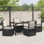 Conjunto de Comedor de Jardín 5 pcs Negro ratán sintético en Sillas de jardín | Comprar online en Foru.es
