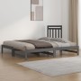 Sofá cama extraíble madera maciza de pino gris 2x(90x200) cm de vidaXL, Camas y somieres - Ref: Foro24-3108349, Precio: 187,6...