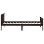 Estructura de cama madera maciza de pino marrón oscuro 90x200cm de vidaXL, Camas y somieres - Ref: Foro24-322195, Precio: 135...