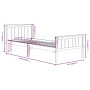Estructura de cama madera maciza de pino marrón oscuro 90x200cm de vidaXL, Camas y somieres - Ref: Foro24-322195, Precio: 135...