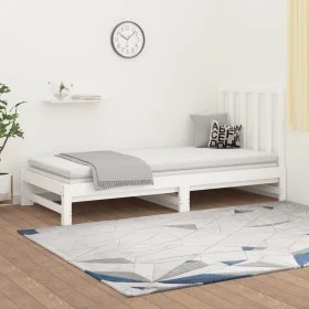 Removable sofa bed solid white pine wood 2x(90x190) cm by vidaXL, Beds and slatted bases - Ref: Foro24-3108328, Price: 161,80...