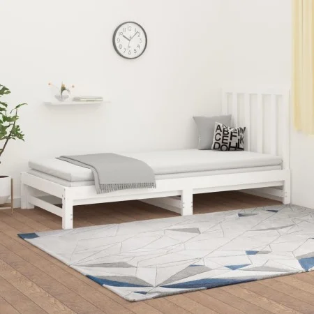 Removable sofa bed solid white pine wood 2x(90x190) cm by vidaXL, Beds and slatted bases - Ref: Foro24-3108328, Price: 161,80...