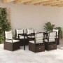 Conjunto de Comedor de Jardín 7 pcs Marrón ratán sintético en Sillas de jardín | Comprar online en Foru.es