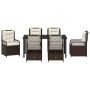 Conjunto de Comedor de Jardín 7 pcs Marrón ratán sintético en Sillas de jardín | Comprar online en Foru.es