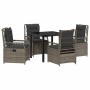 Conjunto de Comedor de Jardín 5 pcs Gris ratán sintético en Sillas de jardín | Comprar online en Foru.es