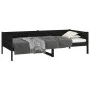 Sofá cama madera maciza de pino negro 90x190 cm de vidaXL, Camas y somieres - Ref: Foro24-820251, Precio: 122,31 €, Descuento: %