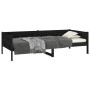 Sofá cama madera maciza de pino negro 90x190 cm de vidaXL, Camas y somieres - Ref: Foro24-820251, Precio: 123,37 €, Descuento: %