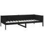 Sofá cama madera maciza de pino negro 90x190 cm de vidaXL, Camas y somieres - Ref: Foro24-820251, Precio: 122,31 €, Descuento: %
