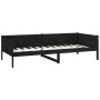Sofá cama madera maciza de pino negro 90x190 cm de vidaXL, Camas y somieres - Ref: Foro24-820251, Precio: 123,37 €, Descuento: %