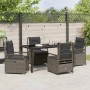 Conjunto de Comedor de Jardín 5 pcs Gris ratán sintético en Sillas de jardín | Comprar online en Foru.es
