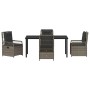 Conjunto de Comedor de Jardín 5 pcs Gris ratán sintético en Sillas de jardín | Comprar online en Foru.es