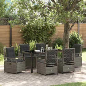 Conjunto de Comedor de Jardín 7 pcs Gris ratán sintético en Sillas de jardín | Comprar online en Foru.es