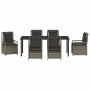 Conjunto de Comedor de Jardín 7 pcs Gris ratán sintético en Sillas de jardín | Comprar online en Foru.es