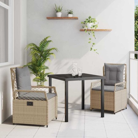 Conjunto de Comedor de Jardín 3 pcs Beige y Gris Claro en Sillas de jardín | Comprar online en Foru.es