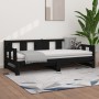 Sofá cama extraíble madera maciza de pino negro 2x(80x200) cm de vidaXL, Camas y somieres - Ref: Foro24-820291, Precio: 182,8...