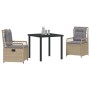 Conjunto de Comedor de Jardín 3 pcs Beige y Gris Claro en Sillas de jardín | Comprar online en Foru.es