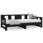 Sofá cama extraíble madera maciza de pino negro 2x(80x200) cm de vidaXL, Camas y somieres - Ref: Foro24-820291, Precio: 182,8...