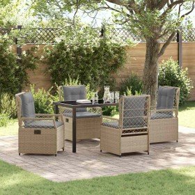 Conjunto de Comedor de Jardín 5 pcs Beige y Gris Claro en Sillas de jardín | Comprar online en Foru.es