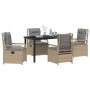 Conjunto de Comedor de Jardín 5 pcs Beige y Gris Claro en Sillas de jardín | Comprar online en Foru.es