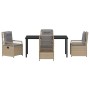Conjunto de Comedor de Jardín 5 pcs Beige y Gris Claro en Sillas de jardín | Comprar online en Foru.es