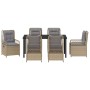 Conjunto de Comedor de Jardín 7 pcs Beige y Gris Claro en Sillas de jardín | Comprar online en Foru.es