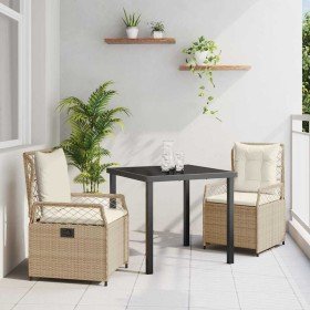 Conjunto de Comedor de Jardín 3 pcs Beige y crema en Sillas de jardín | Comprar online en Foru.es