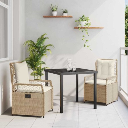 Conjunto de Comedor de Jardín 3 pcs Beige y crema en Sillas de jardín | Comprar online en Foru.es