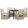 Conjunto de Comedor de Jardín 5 pcs Beige y crema en Sillas de jardín | Comprar online en Foru.es