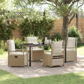 Conjunto de Comedor de Jardín 5 pcs Beige y crema en Sillas de jardín | Comprar online en Foru.es