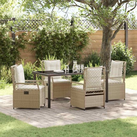 Conjunto de Comedor de Jardín 5 pcs Beige y crema en Sillas de jardín | Comprar online en Foru.es