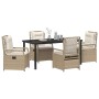 Conjunto de Comedor de Jardín 5 pcs Beige y crema en Sillas de jardín | Comprar online en Foru.es