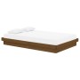 Estructura de cama doble madera maciza marrón miel 120x190 cm de vidaXL, Camas y somieres - Ref: Foro24-819945, Precio: 203,5...