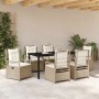 Conjunto de Comedor de Jardín 7 pcs Beige y crema en Sillas de jardín | Comprar online en Foru.es