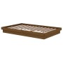 Estructura de cama doble madera maciza marrón miel 120x190 cm de vidaXL, Camas y somieres - Ref: Foro24-819945, Precio: 203,5...