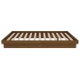 Estructura de cama doble madera maciza marrón miel 120x190 cm de vidaXL, Camas y somieres - Ref: Foro24-819945, Precio: 203,5...