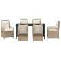 Conjunto de Comedor de Jardín 7 pcs Beige y crema en Sillas de jardín | Comprar online en Foru.es