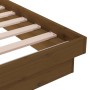 Estructura de cama doble madera maciza marrón miel 120x190 cm de vidaXL, Camas y somieres - Ref: Foro24-819945, Precio: 203,5...