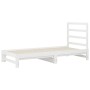 Sofá cama extraíble madera maciza de pino blanco 2x(90x190) cm de vidaXL, Camas y somieres - Ref: Foro24-3108313, Precio: 159...