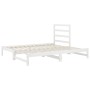 Sofá cama extraíble madera maciza de pino blanco 2x(90x190) cm de vidaXL, Camas y somieres - Ref: Foro24-3108313, Precio: 159...