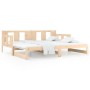 Sofá cama extraíble madera maciza de pino 2x(90x190) cm de vidaXL, Camas y somieres - Ref: Foro24-820292, Precio: 162,56 €, D...