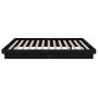 Estructura de cama madera maciza negra 120x190 cm de vidaXL, Camas y somieres - Ref: Foro24-819946, Precio: 109,37 €, Descuen...
