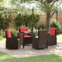 Conjunto de Comedor de Jardín 5 pcs Marrón Poliratán en Sillas de jardín | Comprar online en Foru.es
