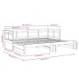 Sofá cama extraíble madera maciza de pino negro 2x(90x190) cm de vidaXL, Camas y somieres - Ref: Foro24-820326, Precio: 187,3...
