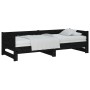 Sofá cama extraíble madera maciza de pino negro 2x(90x190) cm de vidaXL, Camas y somieres - Ref: Foro24-820266, Precio: 194,0...